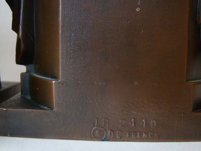 A wonderful pair of "Lincoln in the Chair" bookends made by Jenning Brothers circa 1922-1925 — image 3